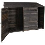 D�coshop26 - abri de jardin armoire � outils v�lo b�ches rangement divers en bois teint� 180x250x93 cm ...