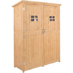 Outsunny - abri de jardin armoire de jardin remise pour outils sur pied dim. 128l x 50l x 164h cm 2 étagères ... Outsunny - abri de jardin armoire de jardin remise pour outils sur pied dim. 128l x 50l x 164h cm 2 étagères ...
