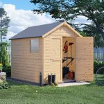 Abri de jardin bois bertilo blockhaus 19mm avec plancher 4, 32m� naturel