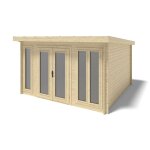 Altanka - abri de jardin en bois - 16m2 - 4x4m - ep. 34mm - couleur: naturel Altanka - abri de jardin en bois - 16m2 - 4x4m - ep. 34mm - couleur: naturel