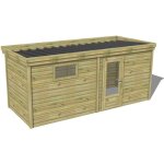 Abri de jardin bois traité 27mm, 5, 7x2, 1m, 12m2 Abri de jardin bois traité 27mm, 5, 7x2, 1m, 12m2