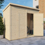 Abri de jardin bois bertilo 19mm timmo 2 avec plancher 2, 80m� natural