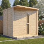 Abri de jardin bois bertilo concept 18mm avec plancher 5, 28m� naturel