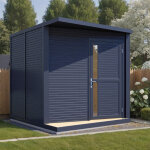 Abri de jardin bois bertilo concept 18mm avec plancher 5, 29m� anthracite