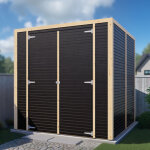 Abri de jardin bois bertilo fineline 18mm 4, 20m� noir