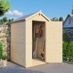 Abri de jardin bois bertilo mini 14mm avec plancher 1, 44m� naturel