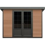 Vente - unique - abri de jardin en bois composite 28 mm aspect naturel foncé 10, 43 m² - hazelton Vente - unique - abri de jardin en bois composite 28 mm aspect naturel foncé 10, 43 m² - hazelton