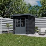 Barac - abri de jardin en bois composite onyx 22 - 4m² - gris Barac - abri de jardin en bois composite onyx 22 - 4m² - gris