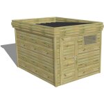 Abri français - abri de jardin bois pin autoclave 27mm - 2, 64x3, 44m / 9, 1m2 - bac acier Abri français - abri de jardin bois pin autoclave 27mm - 2, 64x3, 44m / 9, 1m2 - bac acier