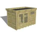 Abri de jardin bois pin autoclave 27mm - 3, 44x2, 14m / 7, 4m2 - bac acier - plancher bois Abri de jardin bois pin autoclave 27mm - 3, 44x2, 14m / 7, 4m2 - bac acier - plancher bois