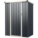 Abri de jardin en m�tal 117 x 89 x 162 cm espace spacieux et s�curit� renforc�e style contemporain en ...