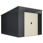 Abri de jardin métal 7, 6m2 stark avec fenêtre - porte coulissante double - toit plat - cabane extérieur ... Abri de jardin métal 7, 6m2 stark avec fenêtre - porte coulissante double - toit plat - cabane extérieur ...