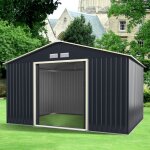 Abri de jardin en métal 8, 67 ? 340 x 255 x 210 cm avec 2 portes coulissantes verrouillables 4 trous ... Abri de jardin en métal 8, 67 ? 340 x 255 x 210 cm avec 2 portes coulissantes verrouillables 4 trous ...