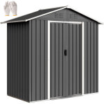 Abri de jardin en m�tal - cabane de jardin � outils en m�tal - 1, 8 m� - 194 x 107 x 191 cm - portes ...