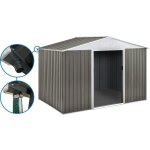Abri jardin m�tal  dallas  - 8. 84m� avec goutti�re - taupe