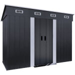 Abri de jardin m�tal monopente  denver  - 3, 28 m� - gris