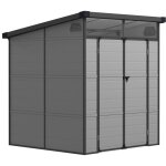 Abri de jardin - outsunny - avec fentres, 2 vents et double porte verrouillable - polypropylne - 190 ...