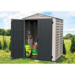Duramax - abri de jardin en plastique 1, 70x1, 70 m gris, 4 mm paisseur paroi 161 x 170 cm