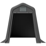 Abri de jardin polyvalent gris 245x183x217cm - garage � v�los / carport, b�che pe imperm�able uv / vent, ...