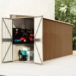 Design in - abri de jardin, remise cabane pour outils, stockage rangement extérieur mural marron 118x382x178 ... Design in - abri de jardin, remise cabane pour outils, stockage rangement extérieur mural marron 118x382x178 ...