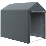 Outsunny - abri de jardin tente de stockage portable abri de vlo garage pour extrieur avec cadre en ...