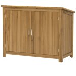 Abri de jardinn en bois avec toit inclin� et �tag�res 110x50x85 cm