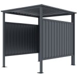 Abri mtallique gardiun samara 3, 60 m2 en acier galvanis 0, 40 mm garage pour motos, vlos ou poubelles ...