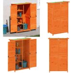 Abri  outils de jardin marron 83x57x140 cm bois massif pin - abri de jardin - cabane de jardin - rangement ...