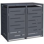 Vivol - abri de poubelle design - 2 conteneurs - anthracite Vivol - abri de poubelle design - 2 conteneurs - anthracite