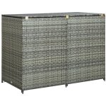 The living store - abri de poubelle double résine tressée anthracite 148x77x111cm - abri poubelle - abri ... The living store - abri de poubelle double résine tressée anthracite 148x77x111cm - abri poubelle - abri ...