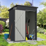 Abri de rangement toutes saisons abri � outils utilitaire avec toit en pente porte ouvrante a�rations ...