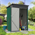 Abri de rangement toutes saisons abri � outils utilitaire avec toit en pente porte ouvrante a�rations ...