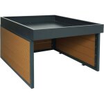 Dcoshop26 - abri pour robot tondeuse avec bac  plantes 40x60x73 cm fer et plastique aspect chne 040006943 ...