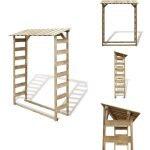 Abri de stockage du bois de chauffage 150x44x176 cm pin imprégné - abri à bûches - rangement bois - hangar ... Abri de stockage du bois de chauffage 150x44x176 cm pin imprégné - abri à bûches - rangement bois - hangar ...