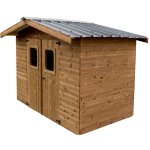 Habrita - abri de jardin bois foresta the2420. 02t therma double pente 7, 04m2 brun dor sans plancher ...