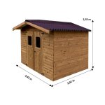 Habrita - abri therma foresta the 3224. 02 n bois thermo chauffé 10, 33m2 toiture en plaques ondulées ... Habrita - abri therma foresta the 3224. 02 n bois thermo chauffé 10, 33m2 toiture en plaques ondulées ...
