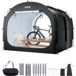 Abri a velo pour 5 velos tente de rangement spacieuse etanche, avec fenetre ventilee, poteaux fibre de ...