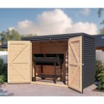 Abri v�los bois bertilo fineline 18mm 208 x 103 cm anthracite