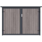 Abri � v�lo m�tal en acier galvanis� effet bois 4 m� pour 4 v�los - niki