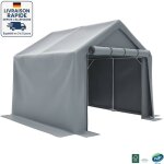 Abri voiture 244x241x217cm - garage  vlos et abri  outils - montage facile - tube en acier galvanis ...