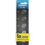 Absina pile bouton cr 2025 3 v 5 pc(s) lithium