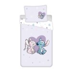 Ac - deco - disney - parure de lit en coton 'lilo & stitch : heart' - 140 x 200 cm - livraison gratuite ...