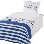 Parure de couette 140x200 coton bio 57 fils sea