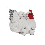 Ac - deco - poules couche dcorative avec poussins - blanc - l 15 cm - livraison gratuite