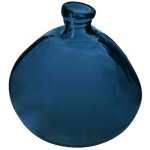 Vase rond uly en verre recycl bleu orage d23cm atmosphera crateur d'intrieur