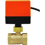 Ac220v ac24v dc12v vanne motorisee 2 voies - vanne a sphere 2 voies motorisee dn15 dn20 dn25 dn32 dn40 ...