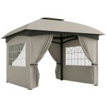 Accessoires pour kiosque, barnum, tonnelle et arche - pavillon - 4 c�t�s - toit double - protection uv ...