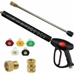 Accessoire pour nettoyeur haute pression, pistolet de remplacement pour laveuse � pression avec rallonge ...