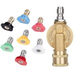 Accessoires pour pistolet à eau haute pression, raccord rapide rotatif en laiton, 7 têtes de pulvérisation ... Accessoires pour pistolet à eau haute pression, raccord rapide rotatif en laiton, 7 têtes de pulvérisation ...