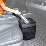Accessoires poubelle de voiture suspendue bin - poubelles de voiture sac avec couvercle et 3 poches de ...